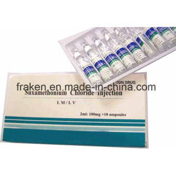 Injection certifiée GMP Gluconate de Calcium, Injection de Chlorure de Suxamethonium et Injection de Mesylate de Phentolamine